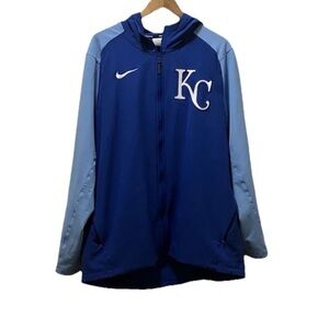 KC Royals Nike Authentic Collection Performance Raglan Full-Zip Hoodie Sz XL #22